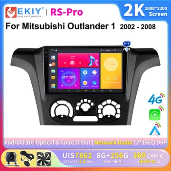 EKIY 2K Экран Android Стерео Для Mitsubishi Outlander 1 2002-2008 4G Wifi Навигация Carplay Авторадио 2 Din DVD BT Головное устройство