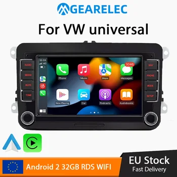 Gearelec 2din Android Auto Автомагнитола Для VW Tiguan Touran Caddy Jetta Polo Passat Seat Мультимедийный Плеер Стерео GPS Nav WiFi
