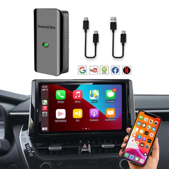Jmance Wired Carplay Upgrade Беспроводной Carplay Android Auto 4 ГБ + 64 Гб Android System Mini Ai Box Беспроводной Адаптер Carplay
