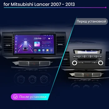 Junsun V1 AI Voice Wireless CarPlay Android Авторадио для Mitsubishi Lancer 10 2007-2013 4G Автомобильный Мультимедийный GPS 2din автомагнитола Изображение 2