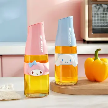 Kawaii Sanrio Аниме Hello Kitty Cinnamoroll Стеклянная Герметичная кастрюля для масла Милые Мультяшные Домашние Кухонные контейнеры Подарки Изображение 2