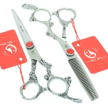 Meisha 6-дюймовые Японские стальные парикмахерские ножницы для укладки волос Парикмахерские ножницы для филировки Парикмахерские инструменты для стрижки волос A0095A Изображение 2