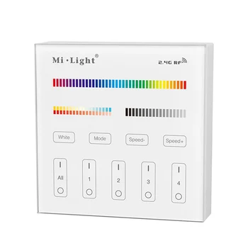 Mi Light 2.4 G RGB + CCT Настенный Светодиодный Пульт Дистанционного Управления с Сенсорной Панелью + 2.4 G RGB + CCT Светодиодный Контроллер для Светодиодной Ленты Лампы Downlight Изображение 2