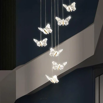 Mifuny Подвесные Светильники Butterfly LED Внутреннее Освещение для Дома Обеденный Стол Гостиная Спальня Украшения Хрустальные Подвесные Лампы