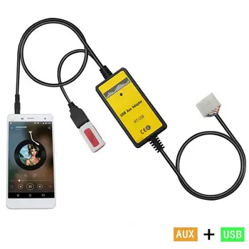 Moonet Car Audio MP3-вход AUX USB-адаптер для Mazda 3, 5, 6, MPV, CX7, Demio Miata/MX5 Изображение 2