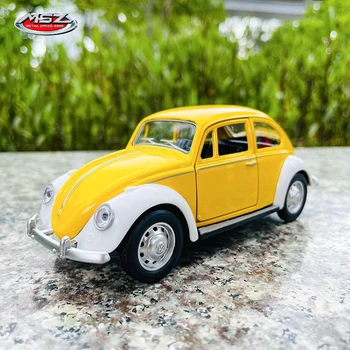MSZ 1:32 Модель автомобиля из сплава Volkswagen Beetle статическая литая под давлением модель автомобиля с подсветкой, коллекционные игрушечные инструменты, подарочные формы
