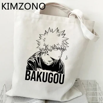 My Hero Academia Bakugo сумка для покупок shopper tote джутовая сумка для покупок холщовая эко-сумка sacola boodschappentas тканевый мешок для переноски