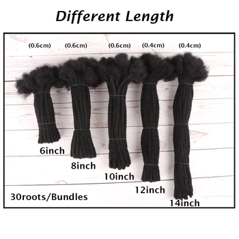 Orientfashion Оптовая продажа Вязаных крючком дредов ручной работы 8 дюймов 0,4 см 100 прядей синтетических человеческих волос могут быть окрашены