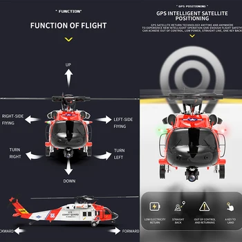 Parkten UH60 GPS С Камерой 5.8G 1/47 Радиоуправляемый Вертолет Black Hawk 6CH 6-Осевой Гироскоп 3D6G С Двойным Бесщеточным Двигателем Arobatic Drone Toy Изображение 2