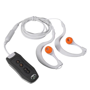 RISE-Музыкальный MP3-плеер с Bluetooth И подводными наушниками для плавания, водных видов спорта, Короткий шнур 4 ГБ-Черный