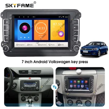 SKYFAME Автомобильная Рамка Фасции Адаптер Canbus Box Декодер Для Volkswagen Universal T5 transporter Caravelle Vento Android Raido Panel Изображение 2