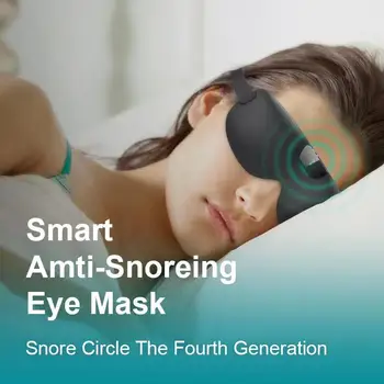 Snore stopper Маска для глаз От Храпа Предотвращает храп Черная Удобная маска для глаз для Сна Решение От Храпа Апноэ Во сне Изображение 2