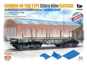 T-модель TB003 1/35 Немецкая 48-тонная платформа типа SSkra koln Schwerer Platformwagen