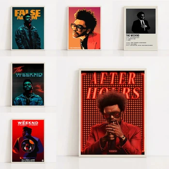 the Weeknd, хип-хоп, рэп, плакат, украшение стен, Живопись на холсте, настенное искусство, Картины для интерьера, украшения дома, Декор комнаты