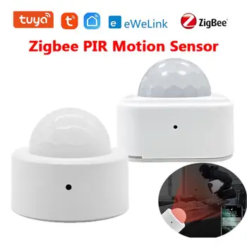 Tuya/eWeLink Zigbee PIR Датчик движения Умный детектор движения человека Мини инфракрасный детектор Домашней безопасности Автоматизация для умной жизни