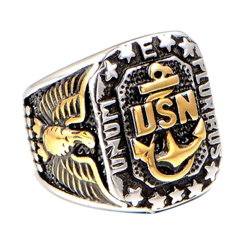 USN Ретро Корпус морской пехоты США Кольцо из титановой стали, якорное кольцо корабля 