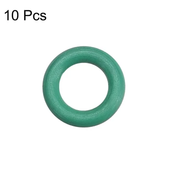 uxcell 10шт Уплотнительных колец из Фторкаучука, наружный диаметр 7 мм, Внутренний диаметр 4 мм, ширина 1,5 мм, Уплотнительная прокладка Зеленого цвета Для Предотвращения протечек в водопроводе Изображение 2
