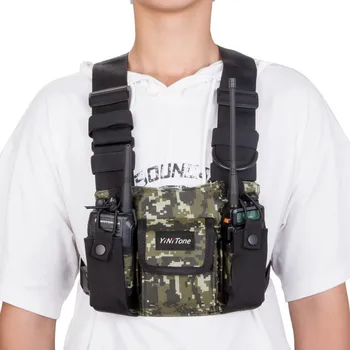 YiNiTone Jungle camouflage BG-01 Универсальная нагрудная сумка для радиосвязи, карманный чехол-кобура для двусторонней радиосвязи