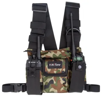 YiNiTone Jungle camouflage BG-01 Универсальная нагрудная сумка для радиосвязи, карманный чехол-кобура для двусторонней радиосвязи Изображение 2