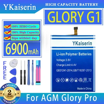 YKaiserin Аккумулятор GLORY G1 6900 мАч Для AGM Glory Pro Bateria