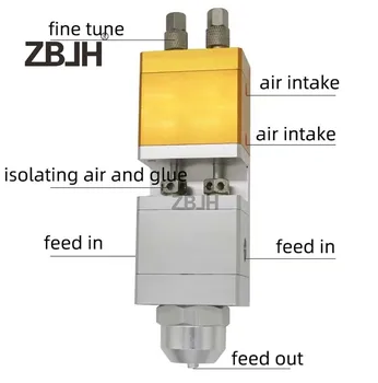 ZB-36AB двухцилиндровый всасывающий регулируемый двухжидкостный распределительный клапан AB пневматический двухжидкостный дозатор Изображение 2