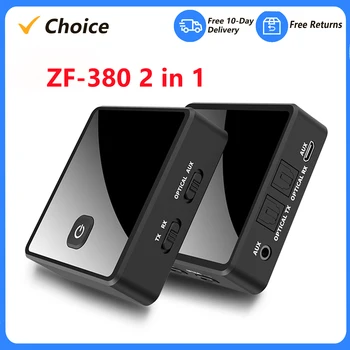 ZF-380 2 в 1 Bluetooth 5.0 Передатчик Приемник ТВ Динамик 3,5 мм AUX Оптический Адаптер Аудио Музыка Беспроводной Передатчик Приемник