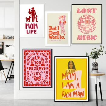 Абстрактный феминистский цветной плакат с буквами, настенный плакат с принтом, Цитата женщины, холст, Фамильная картина, феминизм, Домашний декор для гостиной Изображение 2