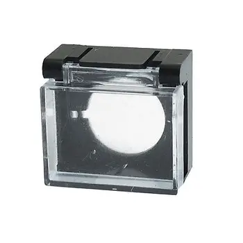 Аварийный кнопочный выключатель, черная прозрачная защитная крышка, 16 мм