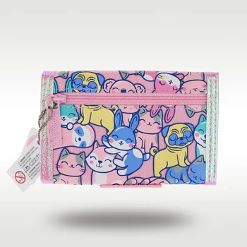 Австралия Детский кошелек Smiggle для девочек, милый щенок, розовый кошелек для монет, сумки для карт, чехол, клатч Kawaii, 5 дюймов Изображение 2
