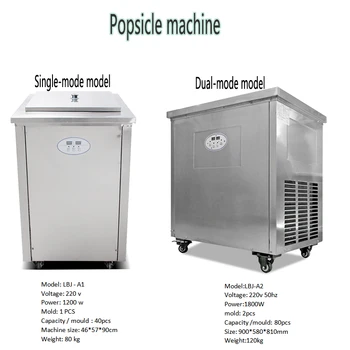 Автоматическая машина для приготовления эскимо из нержавеющей стали, портативная однорежимная машина для формования мороженого Изображение 2