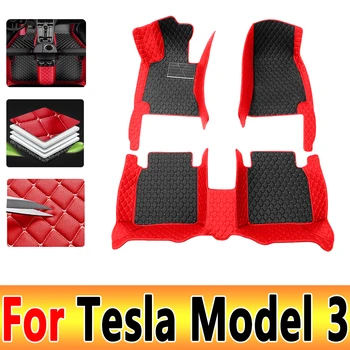 Автомобильные коврики для Tesla Model 3 2019 2020 2021, автомобильные накладки для ног на заказ, автомобильные ковровые покрытия, аксессуары для интерьера