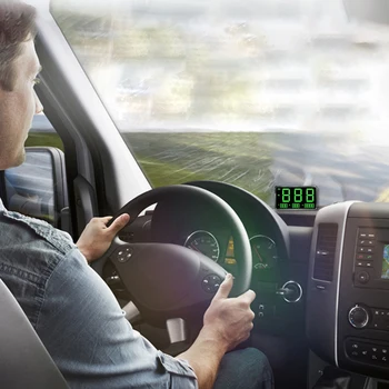 Автомобильный HUD-дисплей C80 GPS Спидометр Hud-дисплей с предупреждением о превышении скорости в КМ/ч для велосипеда, мотоцикла, автомобильных аксессуаров Изображение 2