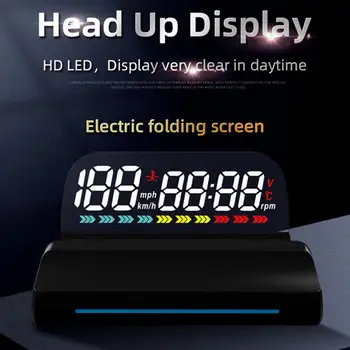 Автомобильный дисплей HUD Head Up, 4K Дисплей HUD высокой четкости, лобовое стекло, Многофункциональная сигнализация с прозрачным дисплеем Изображение 2