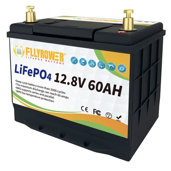 Аккумуляторная батарея Lifepo4 12V 60Ah lifepo LFP с BMS подходит для моторных лодок, солнечных фонарей, тележек для гольфа, ИБП с аккумулятором 12,8 В