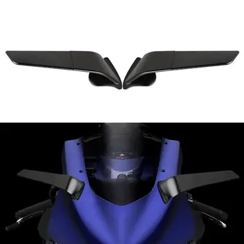 Аксессуар для модификации зеркала заднего вида с черным мотоциклетным крылом Подходит для Yamaha YZF R1 R6 R7 2021-2024 гг.