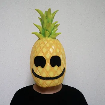 Аниме-игра Fruit Ninja Латексная маска Косплей Ананас Дуриан Виноград Питайя Ананасовый шлем Реквизит для костюмированной вечеринки на Хэллоуин