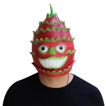 Аниме-игра Fruit Ninja Латексная маска Косплей Ананас Дуриан Виноград Питайя Ананасовый шлем Реквизит для костюмированной вечеринки на Хэллоуин Изображение 2