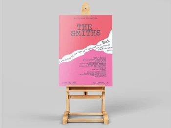 Афиша концерта The Smiths, популярный музыкальный альбом, винтажная картина на холсте розового цвета, настенные панно для домашнего декора гостиной Изображение 2