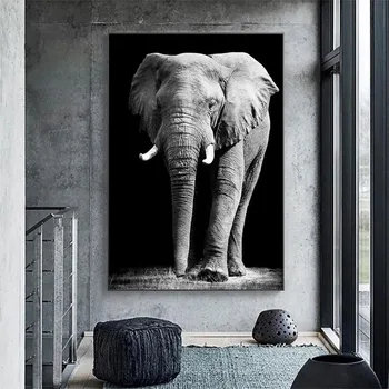 Африканский Дикий Слон Животные Холст Картины На Стене Художественные Плакаты И Принты Животные Холст Художественные Картины Украшение Стен