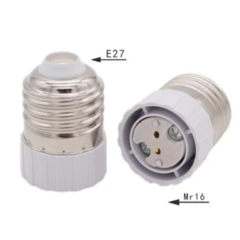 Базовый преобразователь E27 в MR16, адаптер для держателя лампы E27, резьбовая розетка E27 в MR16, преобразователь светодиодной галогенной лампы CFL, 2шт/5шт.