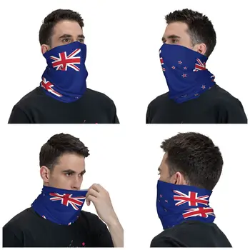 Бандана с флагом Новой Зеландии, Зимняя грелка для шеи, женская Ветрозащитная повязка на голову, шарф для походов, гетра, повязка на голову Изображение 2