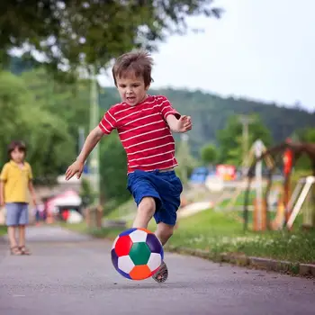 Бесшумный футбольный мяч для занятий спортом в помещении, футбольный мяч для детей, износостойкая мягкая футбольная игрушка на День рождения, День защиты детей Изображение 2