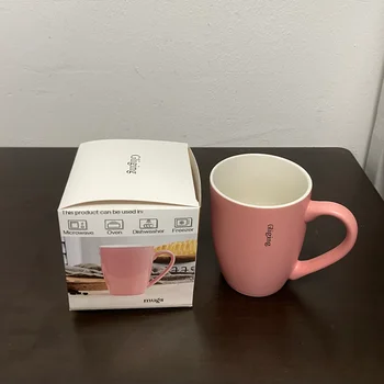 Блестящая Простая Кофейная Чашка Office Home Серия Macaroon Кофейные Керамические Чашки Розовая Креативная Милая Чашка