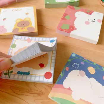 Блокнот для заметок с милым мишкой из корейского мультфильма для студентов, мини-блокнот для заметок Изображение 2