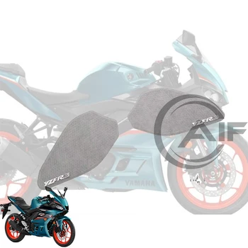 Боковая водонепроницаемая наклейка на топливный бак мотоцикла против царапин, противоскользящая резиновая наклейка для Yamaha YZF-R3 2019-2020-2021-2022-2023