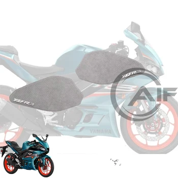 Боковая водонепроницаемая наклейка на топливный бак мотоцикла против царапин, противоскользящая резиновая наклейка для Yamaha YZF-R3 2019-2020-2021-2022-2023 Изображение 2