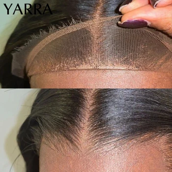 Бразильская застежка из волос на теле 13x4 на шнурке спереди, человеческие волосы, Кружевная застежка 5x5, Невидимые Предварительно Выщипанные Отбеленные узлы для женщин YARRA Изображение 2