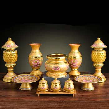 Бытовая Плита Для Поклонения Будде, Внутренняя Чашка Для Воды, Лампа Для Подношения Будде, Молитвенный Набор, Посуда Для Будды, Декоративные Аксессуары