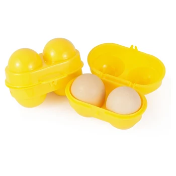 Бытовой ящик для хранения яиц, Коробка для яиц, контейнер для яиц, Кухонный органайзер, Желтый, 2 отделения, Дорожные принадлежности