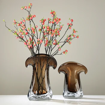 Вазы из глазури коричневого цвета могут быть гидропонными современный свет роскошная цветочная композиция для гостиной цветочные украшения в подарок